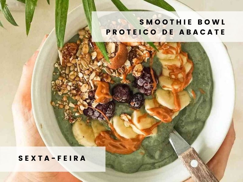 smoothie bowl proteico abacate