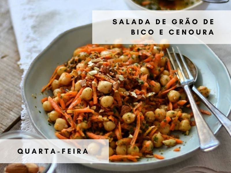 Salada de Grão-de-Bico e Cenoura